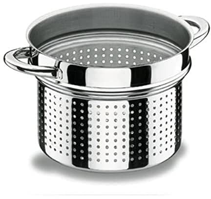 LACOR 40426 Nudelkoch-Einsatz 24 cm Vitrocor | Aus lebensmittelechtem Edelstahl gefertigt; hohe Korrosionsbeständigkeit und Haltbarkeit im täglichen Gebrauch