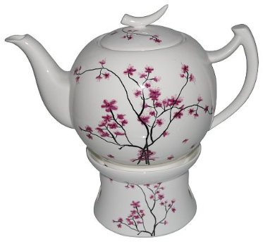 TeaLogic 1,5 l Teekanne mit Stövchen - Form Cherry Blossom