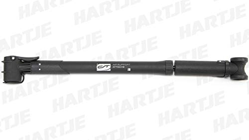 CONTEC Rahmenpumpe Air Support Attaché Bis 8 bar/120 psi, für alle Ventile, Kunststoff, Rahmenklemmung SB-verpackt, 3 verschiedene Einbaulängen, mit Universalventilkopf, schwarz, 480-414mm Einbaubreite, Gr. S
