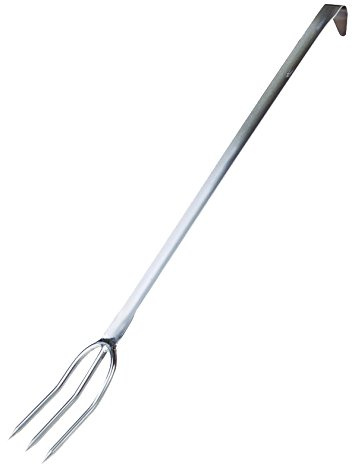 Pentole Agnelli rostfritt stål 18/10 köttgaffel två tänder tre tänder 39,5 x 10,5 x 0,1 cm stål