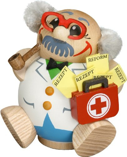 Rudolphs Schatzkiste Kugelräuchermann Arzt HxBxT = 10x9x9cm NEU Räuchermann Schnee Rauchmann Räucherfigur Räucherkerze Figur Holz Seiffen Erzgebirge Holz Rauchfigur Dekoration Weihnachten