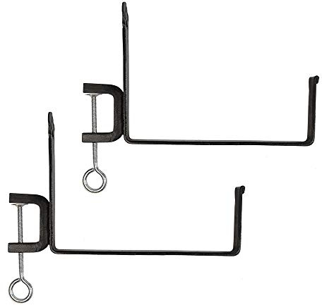 Achla Designs SFB-03C, 10 inch Railing clamp Window Flower Box Brackets, Black