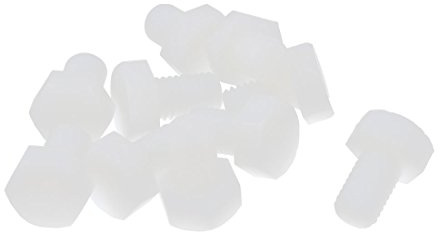 sourcing map M10 x 15mm Sechskantkopf Nylon 10 Stk. | Schraubengewinde Bolzen de