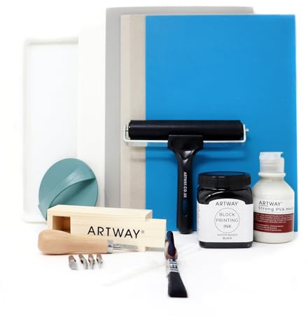 Artway Lino Printing Kit per linoleografia, Plastic