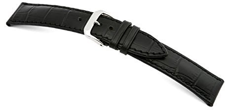 Rio S1931 Uhrenarmband Louisiana Crocodile Calf Schwarz Band Anstoss 19 mm