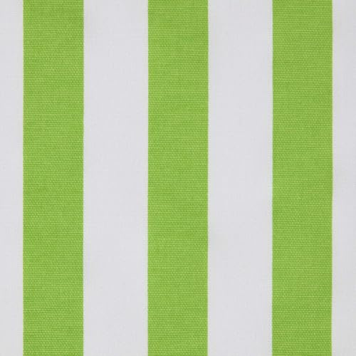 HOMESCAPES Grün-Weiß gestreifter Baumwollstoff Meterware 150 cm breit, Streifen-Stoff zum Nähen, Dekostoff gestreift, Oeko-Tex Stoff 100% Baumwolle, Polsterstoff grün weiß