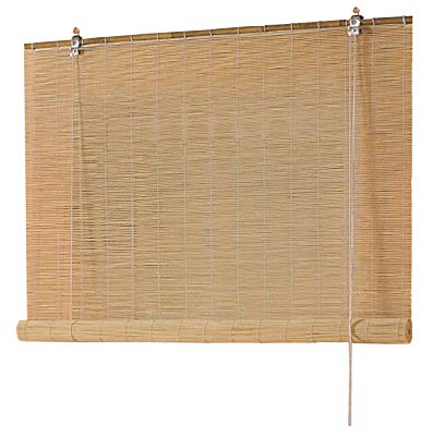 Good Life Bambusrollo Seitenzug Fenster Rollos Raffrollo Holzrollo Natur Sichtschutz Länge 160 cm Breite 60-160 cm (80 x 160 cm)