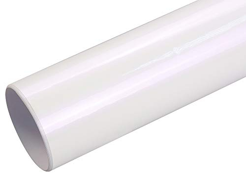 Neoxxim 14€/m2 Premium - Autofolie – Pearl Weiss Glänzend pink 500 x 150 cm - blasenfrei Farb Schimmer Lackfolie
