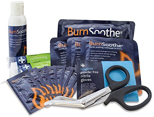 Reliance Medical Burn First Aid Kit Refill, Medical Safety First Aid Supplies, First Aid Kit Refill Pack, Sterile Soothing Cooling Gel Essentials Burning Kit, Contains Gloves, Gel, Conforming Bandage