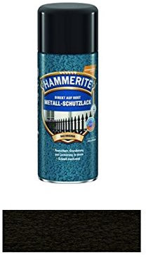 Hammerite Direct to Rust Hammered Finish Metal Paint Spray Black 400ml