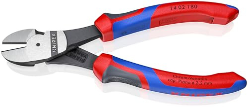 KNIPEX Tools 7402180 Seitenschneider mit hoher Hebelwirkung, Mehrkomponenten (18,4 cm), Komfortgriff