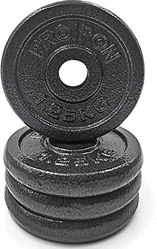 PROIRON Hantelscheiben Set Gusseisen mit 25mm Bohrung, 1,25kg/2,5kg/5kg/10kg Guss Scheiben Gewichte Hantel Sets, Gewichtsscheiben Set