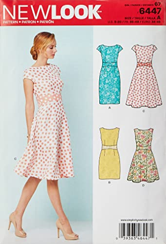 New Look 6447 Women's Dresses Sewing Pattern, Sizes 8-20