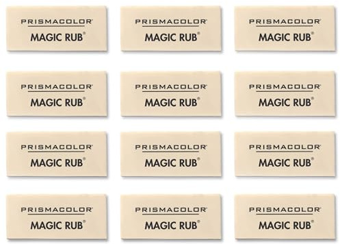 PRISMACOLOR Magic Rub Eraser, No. 1954, 12 pieces, 1 box