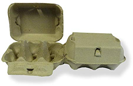 HAPPY CHICKENS 100 X HALF DOZEN QUALITY 'FLAT TOP' EGG BOXES TAKES XL EGGS