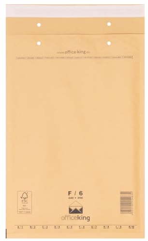 600 x Luftpolstertaschen braun Gr. F/6 (240x350 mm) DIN A4+ - Marken-Qualität von OfficeKing®