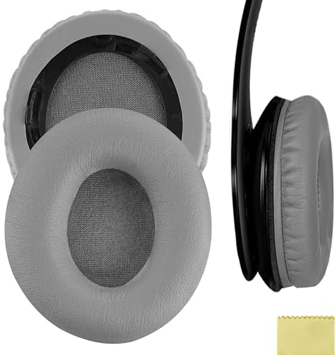 Geekria Replacement Ear Pads for Beats Solo HD On-Ear Headphones Ear Cushions Not Compatible with Other Headphone Models, Repair Parts (Grey)