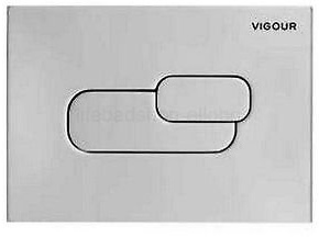 Vigour Toilette AI 2 WC 2-Mengen-Spültechnik seidenmatt, Porzellan, verchromt