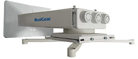 QualGear QG-PM-FT1-WHT Universal Projector Wall Mount with Fine Tune Adjustments