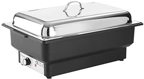 HENDI Chafing Dish Tellano, Speisenwärmer, Buffetwärmer, Wärmebehälter, 9L, 230V/900W, 573x348x(H) 284mm, Edelstahl, Polypropylen