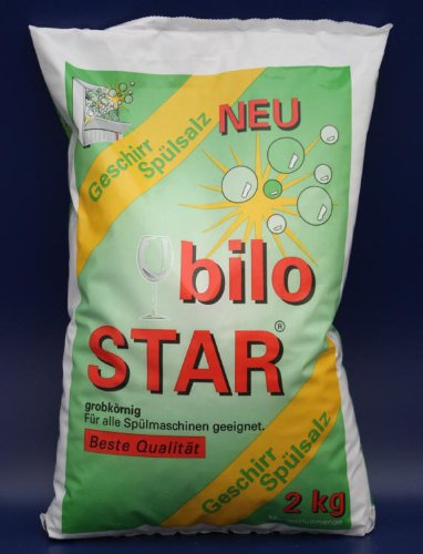 Wasserrose® 12kg SPÜLSALZ FÜR ALLE GESCHIRR-SPÜLMASCHINEN BILO STAR GROBKÖRNIG