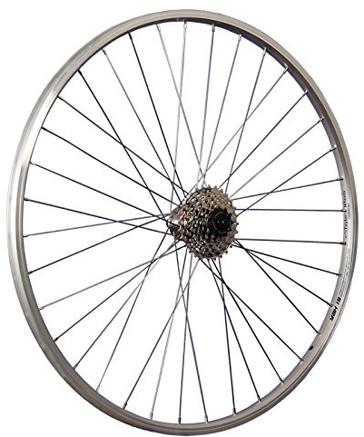 Taylor-Wheels 28 tum cykel bakhjul Yak19 med Shimano 7 hastigheter kassett silver
