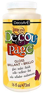DecoArt 16-Ounce Decoupage Glue, Gloss Finish