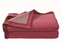 POYET MOTTE Couverture Laine Bois de rose/Dragée 180 x 240 cm - POYET MOTTE - Gamme Aubisque - Made in France