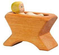 Ostheimer 40403 Krippe mit Kind Holz 2 teilig Höhe 4,5cm