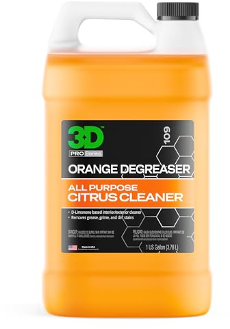3D Orange Degreaser – Citrus-Based Car Cleaner for Oil, Grease, Grime & Adhesives – Water-Based, Non-Corrosive, Eco-Friendly, Interior & Exterior Use - 1 Gallon