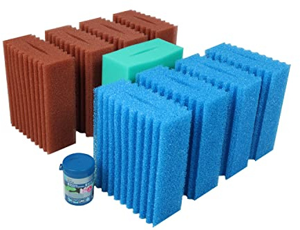 Wacredo Ersatzschwamm Set + Filterstarter für Teichfilter Oase Biotec 10.1
