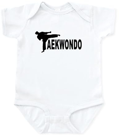 CafePress Taekwondo Infant Bodysuit Cute Infant Bodysuit Baby Romper Cloud White