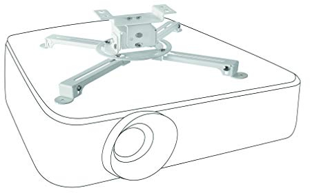 Celexon Multicel 1000 Pro - Supporto da soffitto universale per proiettore, 15 kg, 10 cm, Bianco