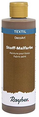 Rayher Peinture pour tissus p. œuvres personnalisées, 236ml brun mocca, 38951546