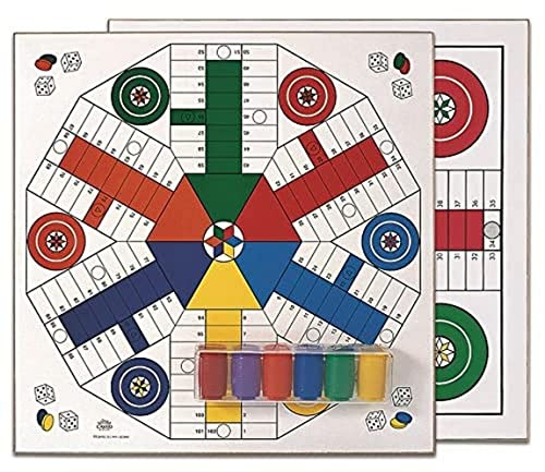 Cayro - Planche Parcheesi pour 4 Et 6 Joueurs - Planche en Bois - Jeu De Société Familial - Jeu Traditionnel - Durable Et Facile À Transporter - Plaisir Garanti