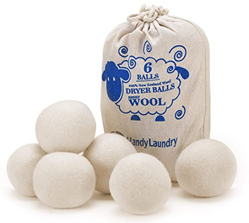 Balles de séchage en laine - Adoucissant naturel - Réutilisables- Réduit les plis des vêtements et permet de gagner du séchage-Grande boule de séchage est meilleure alternative aux balles en plastique