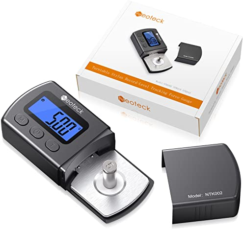 Neoteck Digitale Tonarmwaage Turntable Stylus Force Scale Gauge Tester Prüfvorrichtung der Kraft vom Plattenspieler 0,01g Blaue LCD Hintergrundbeleuchtung für Tonarm des Plattenspielers