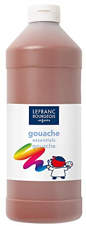 Lefranc Bourgeois - Gouache liquide Essentiel pour enfants - Bouteille 1L - Marron