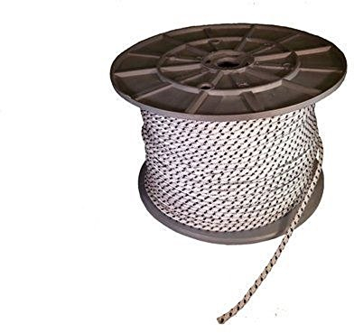 Rolladenschnur 5m-10m-15m-20m Nylonschnur weiss- schwarz 4,5mm Schnurzug Schnurwickler (20m, weiss/schwarz)