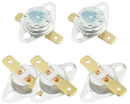 sourcing map 5 x NC Keramik Temperature Schalter Thermostat 200 Grad Celsius KSD301
