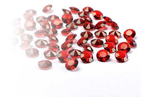 eventkauf 500 Kristalle Diamanten Streuteile Dekosteine 12mm (Bordeaux)