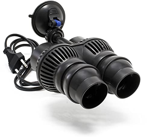 SunSun JVP-200A Strömungspumpe 5000 l/h 7 W Aquarium Pumpe mit 2 schwenkbaren Düsen und Saugnapf zur einfachen Befestigung
