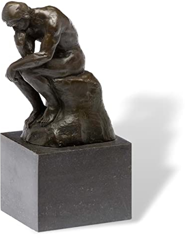aubaho Bronze Denker Bronzeskulptur Bronzefigur nach Rodin Skulptur Kopie Replik