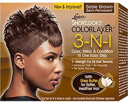 SHORTLOOKS COLORLAXER 3-IN-1 RELAXER KIT (SABLE BROWN) By lustre'S Relaxer Kit