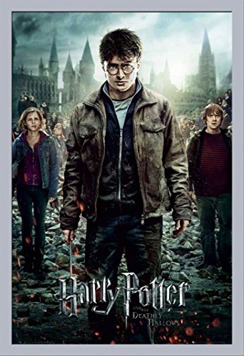 empireposter Harry Potter - 7 - Teil 2 One Sheet - und die Heiligtümer des Todes Filmposter Kinoplakat - Grösse 61x91.5 cm + Wechselrahmen, Shinsuke® Maxi MDF Silber, Acryl-Scheibe