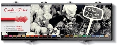 Conté à Paris 24 Count Assorted Colored Carrés Crayons Set
