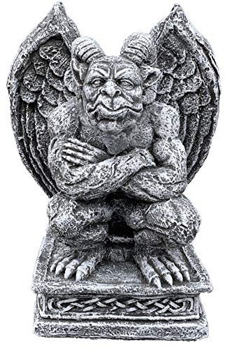 Figura di pietra guardiana gargoyle resistente al gelo, resistente alle intemperie, in pietra