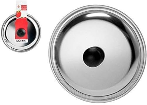Home Deckel, Edelstahl, Schwarz, 32 cm