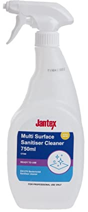 Jantex Kitchen Cleaner & Sanitiser Spray 750ml - Desinfectant, Odourless and Food-Safe Formula CF968
