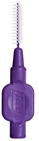 TePe Interdental Brush (Sealed Pack of 25 Brushes with 25 Hygiene Caps/Handles) (1.10mm Large Purple) by TePe